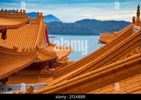 Taiwan, Nantou, Sun Moon Lake,  Wenwu Temple Stock Photo