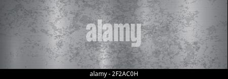 Panoramic metal background with rust - Vector Stock Vector