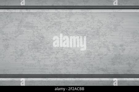 Panoramic metal background with rust - Vector Stock Vector
