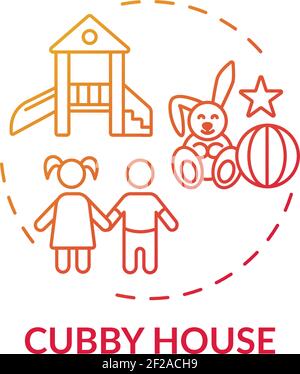 Cubby house concept icon Stock Vector