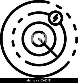 Scanning malware icon. Outline scanning malware vector icon for web design isolated on white background Stock Vector