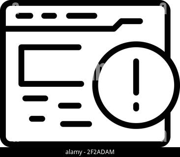 Webpage malware icon. Outline webpage malware vector icon for web design isolated on white background Stock Vector