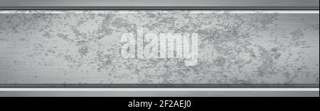 Panoramic metal background with rust - Vector Stock Vector