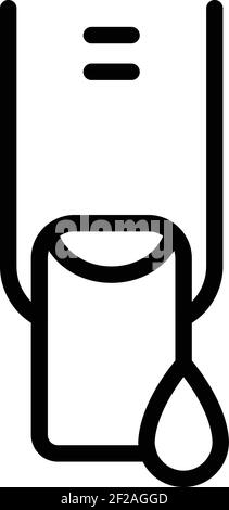 Drop manicure icon. Outline drop manicure vector icon for web design isolated on white background Stock Vector