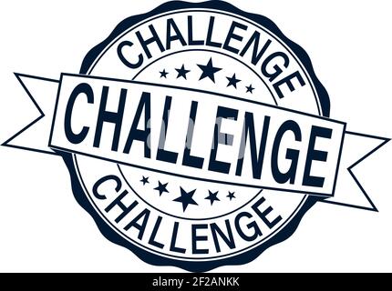 Challenge grungy stamp isolated on white background Stock Vector
