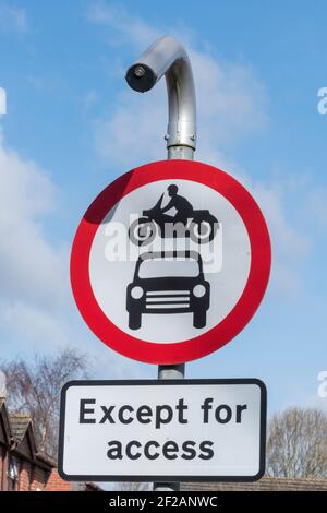 Access prohibited road sign. Stock Photo