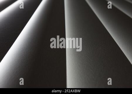 Blurred Vertical Lines, Black & White Background, Stripes with light & shadow, matrieal texture, windows vertical blinds in creative view Stock Photo