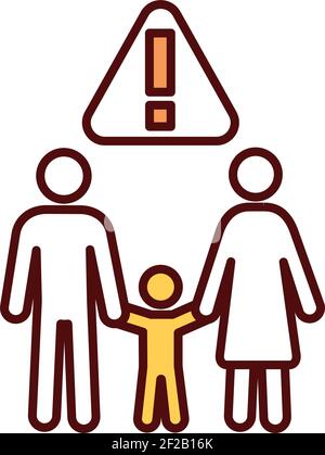 Genetic predisposition RGB color icon Stock Vector