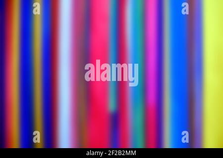 Blurred background of colorful ribbons, close-up Stock Photo