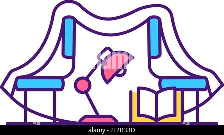 Home shelter RGB color icon Stock Vector