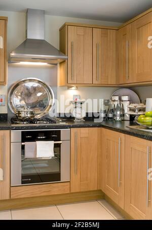 Contemporary kitchen interior in a newly built house. Stock Photo