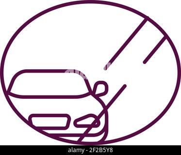 Drive thru atm safety black RGB color icon Stock Vector