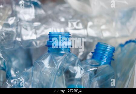 Concept: empty plastic bottles for recycling Stock Photo