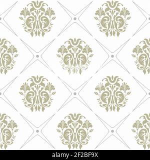 Vector seamless background of green and gray colors on white background Stock Vector