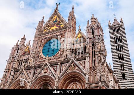 Magnificent Cathedral of Our Lady of the Assumption in Siena in Tuscany, Italy Stock Photo