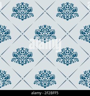 Traditional vector seamless pattern with victorian motives Stock Vector