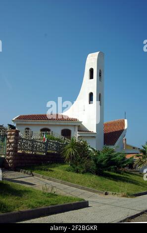 Tresnuraghes, Sardinia,Italy. Porto Alabe, Nostra Signora di Bonaria church Stock Photo