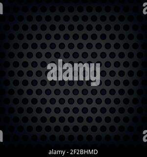 Material perforated metal dark background texture - Vector illustration Stock Vector