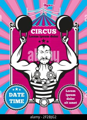 Strength man of circus and carnival design Stock Vector Image & Art - Alamy
