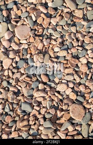 Granite Pebbles, Jersey, Channel Islands, background, natural pattern Stock Photo
