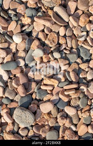 Granite Pebbles, Jersey, Channel Islands, background, natural pattern Stock Photo