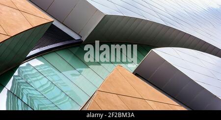 An abstract of a portion of building A at the World Market Center in Las Vegas, NV Stock Photo