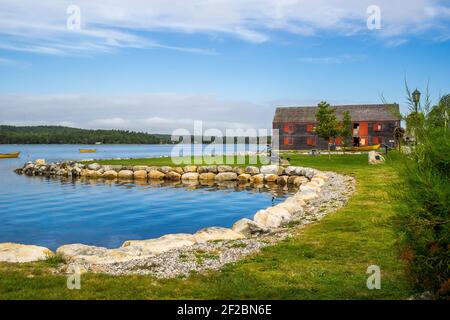 The waterfront at Shelburne in southern Nova Scotia, Canada contains a number of historic buildings Stock Photo