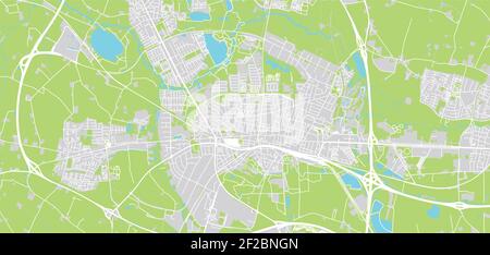 Urban vector city map of Herning, Denmark Stock Vector Image & Art - Alamy