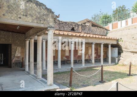 Italy, Naples, Oplontis, the villa of Poppea in the archaeological area of Torre Annunziata Stock Photo