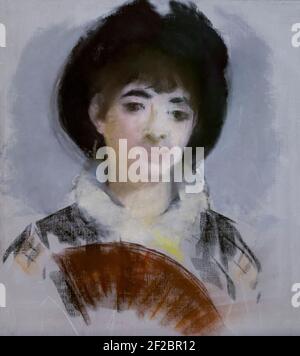 Portrait of Countess Albazzi, Edouard Manet, 1880, Solomon R. Guggenheim Museum, Manhattan, New York City, USA, North America Stock Photo