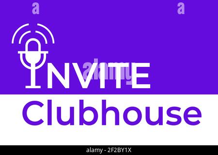 Invite to audio chat. Microphone vector icon Stock Vector