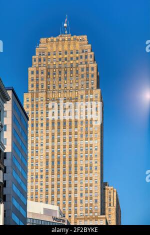 Carew Tower and the Netherland Plaza Hotel complex were developed by John J Emery in 1929-1932. Stock Photo