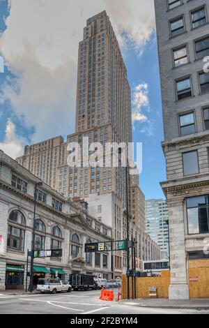 Carew Tower and the Netherland Plaza Hotel complex were developed by John J Emery in 1929-1932. Stock Photo