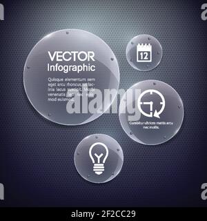 Vector illustration infographics glass circles Stock Vector Image & Art ...