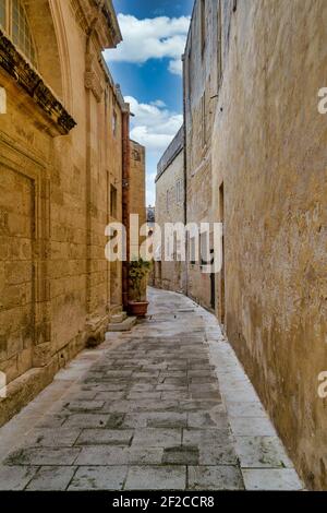 Mdina, also known as Silent City, is the first capital of Malta. Stock Photo