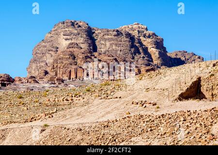 The Royal Rock tombs in Petra, the capital city of the Nabataeans ...