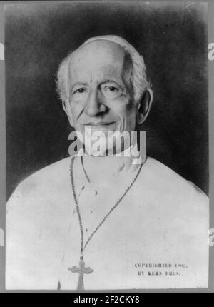 Pope Leo XIII, 1810-1903, bust portrait Stock Photo