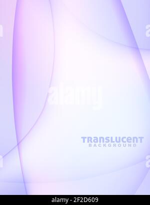 Abstract light blue violet background with translucent shapes. Minimal vector graphic wallpaper Stock Vector