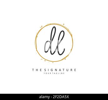DL Letter Signature Logo Template elegant design logo Sign Symbol ...
