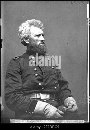 Portrait of Brig. Gen. Robert Huston Milroy, officer of the Federal Army (Maj. Gen. from Nov. 29, 1862) Stock Photo