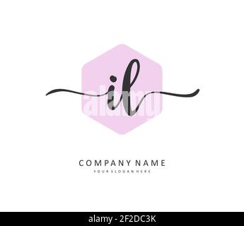 IL Initial letter handwriting and signature logo. A concept handwriting initial logo with template element. Stock Vector