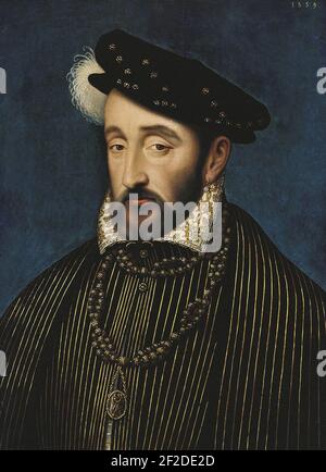 Portrait of Henry II (1519-1559), King of France. Stock Photo