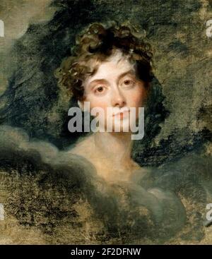 Portrait of Lady Caroline Lamb. Stock Photo