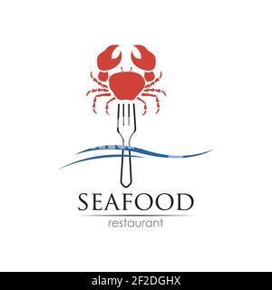 Seafood restaurant logo design. Fish, Food and Beverage logo concept. Vector logo template Stock Vector