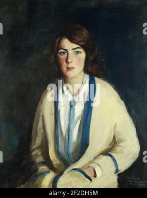 Portrait of Miss Mildred Sheridan by Robert Henri, 1913. Stock Photo