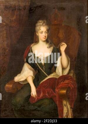 Portrait of Princess Sophie Dorothea of Hanover, wife of King Friedrich Wilhelm I of Prussia. Stock Photo