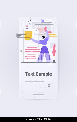 man developer creating mobile website ui web application development ...