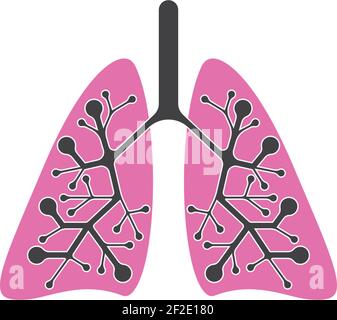 Lung logo template vector icon illustration design Stock Vector