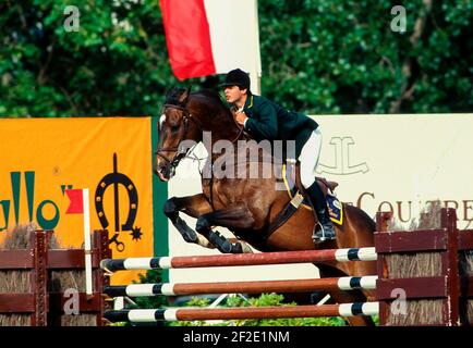 Pessoa Ridden CSIO Barcelona 1994, Rodrigo Pessoa (BRA) riding Loro Piana Volchebnik ...