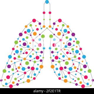Lung logo template vector icon illustration design Stock Vector